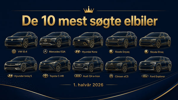 De 10 mest søgte elbiler i 1. halvår 2026 - JM Dimensions