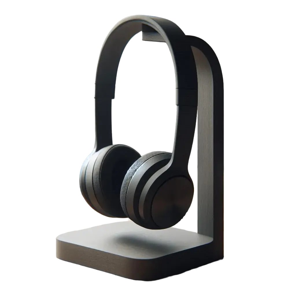 Delta headset holder - stilrent og pladsbesparende skrivebordsstativ til høretelefoner fra JM Dimensions