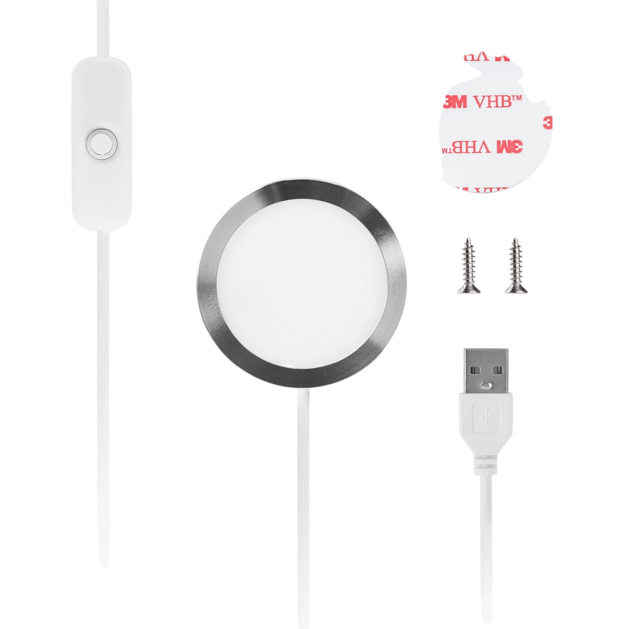 3D-printet LED puck lampe - ambient lys til bord eller hylde fra JM Dimensions