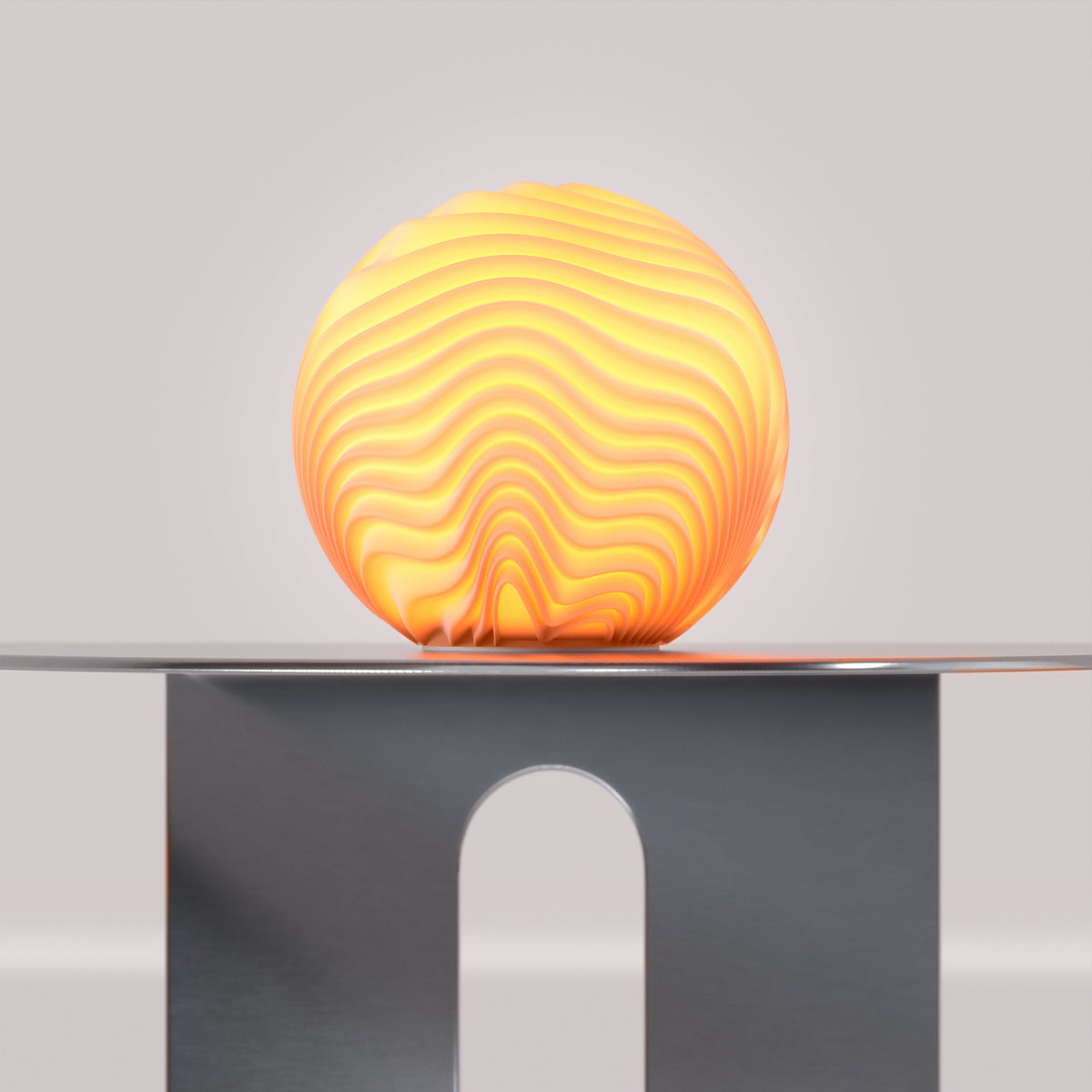 Leora O3 Dune Skulpturlampe set fra siden