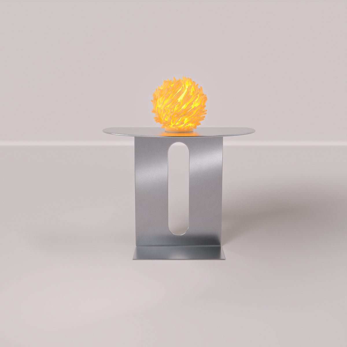 Leora O7 Coral Skulpturlampe i et boligmiljø