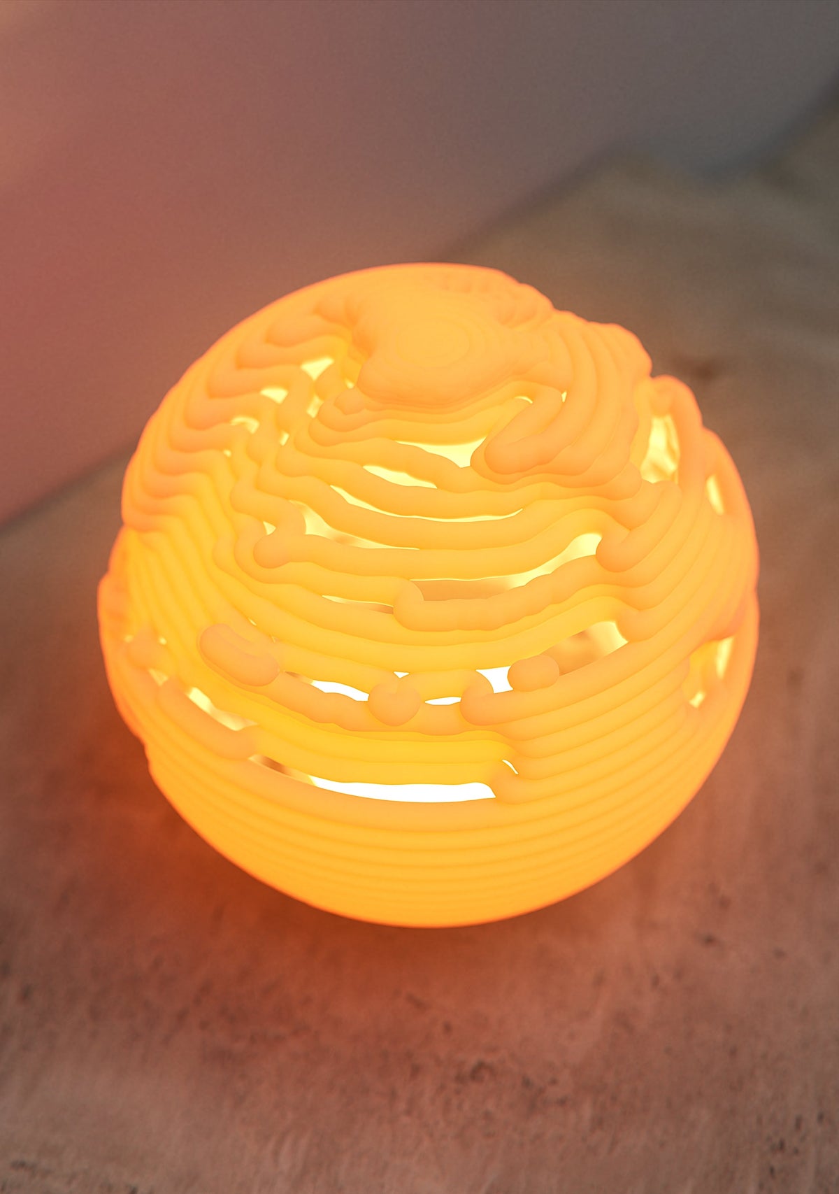 Leora O13-s Erosion Mini Lampe i et boligmiljø