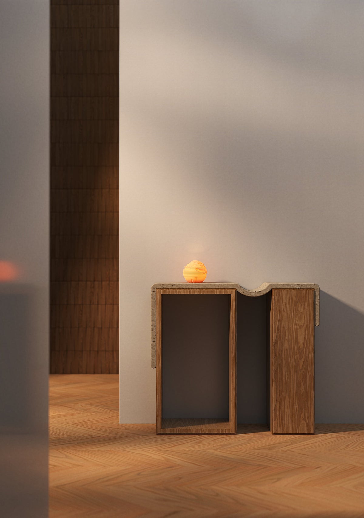 Leora O13-s Erosion Mini Lampe set fra siden