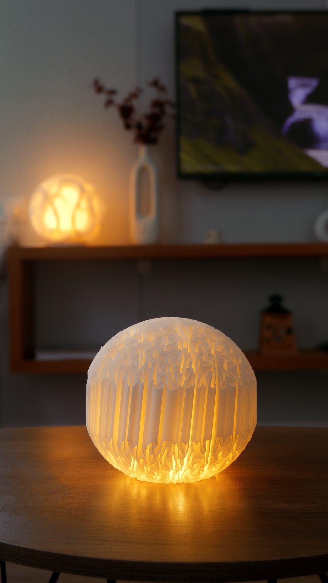 Leora O15-s Biomorphic Mini Lampe set fra siden