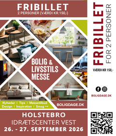 Fribillet for 2 personer – Bolig & Livsstilsmesse Holstebro