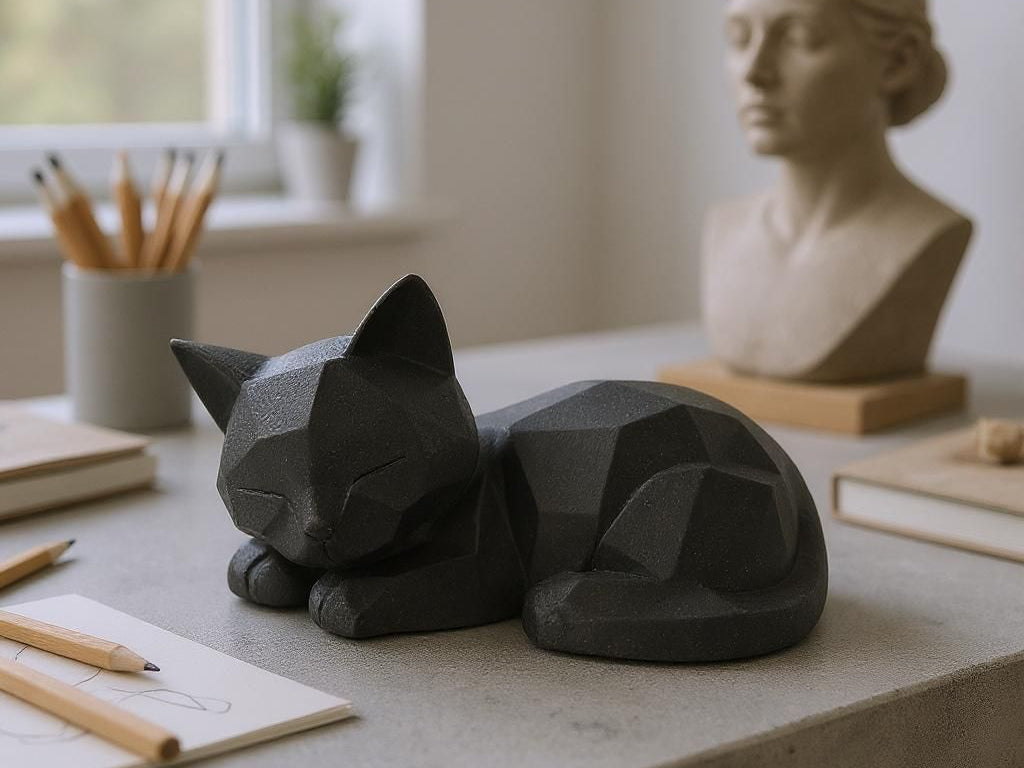 Delta Low-Poly Sovende kat - Billede 1