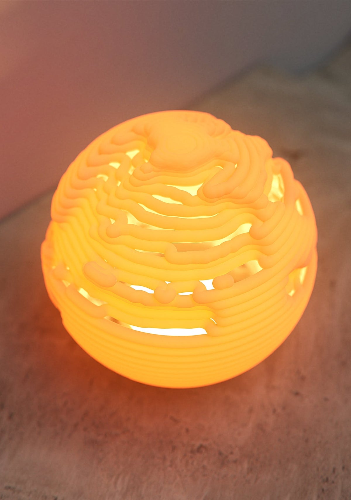 Leora O13-s Erosion Mini Lampe i et boligmiljø