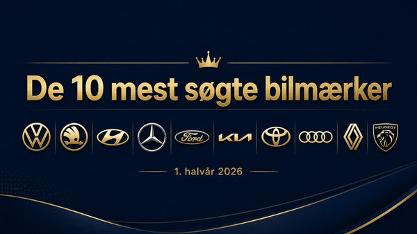 De 10 mest søgte bilmærker i 1. halvår 2026 - JM Dimensions