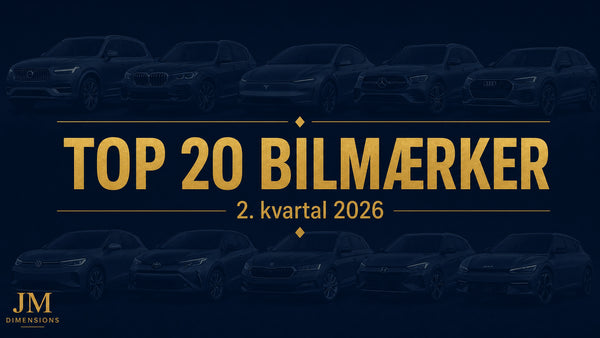 De 20 mest søgte bilmærker i 2. kvartal 2026