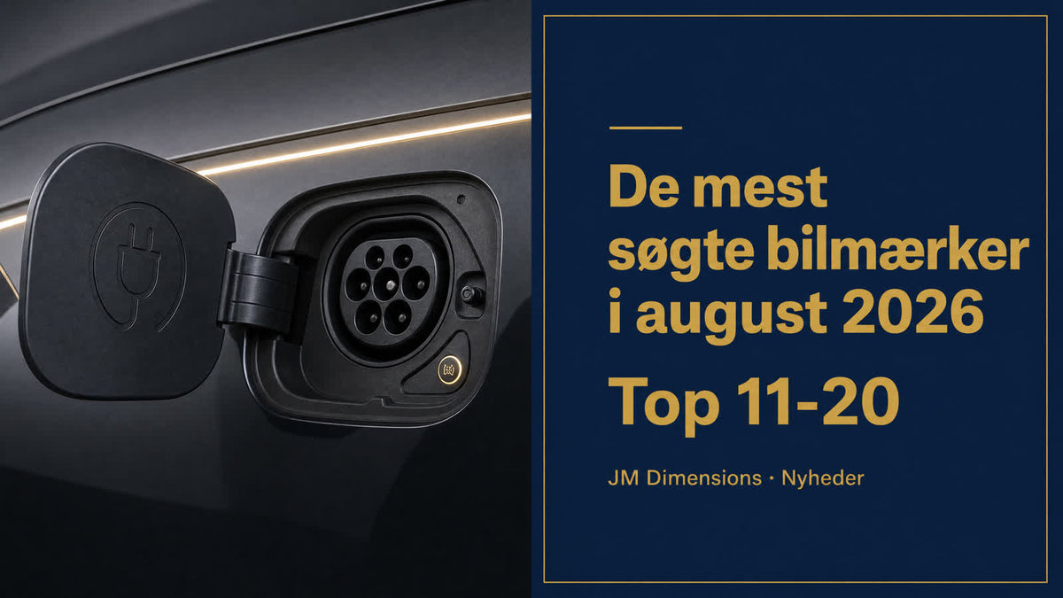 De mest søgte bilmærker i august 2026 (Top 11-20)