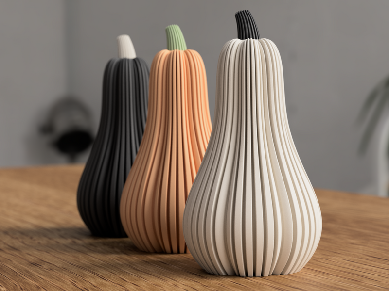 Sabre Ribbet Græskar - pyntegræskar til borddekoration og efterårshygge fra JM Dimensions