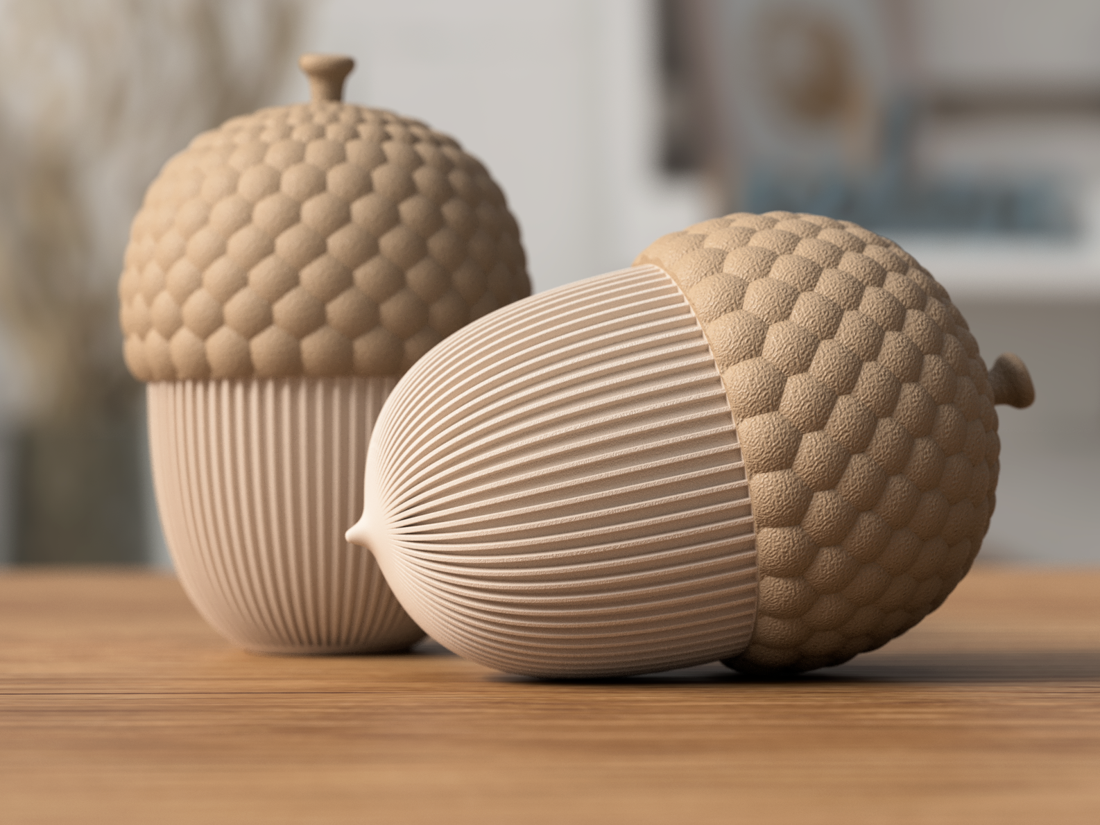 Sabre Agern beholder - 3D-printet eikel-formet opbevaring til nøgler og smykker fra JM Dimensions