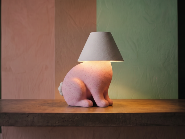 Loopy Lamp Bunny – trykaktiveret kaninlampe, 3D-printet i Holstebro af JM Dimensions