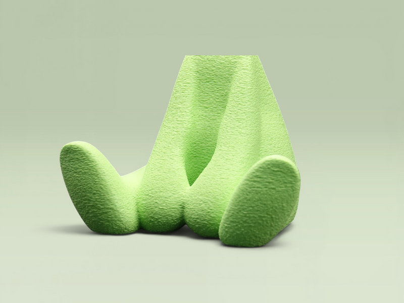 Shy-figuren uden skærm, 3D-printet i Holstebro af JM Dimensions