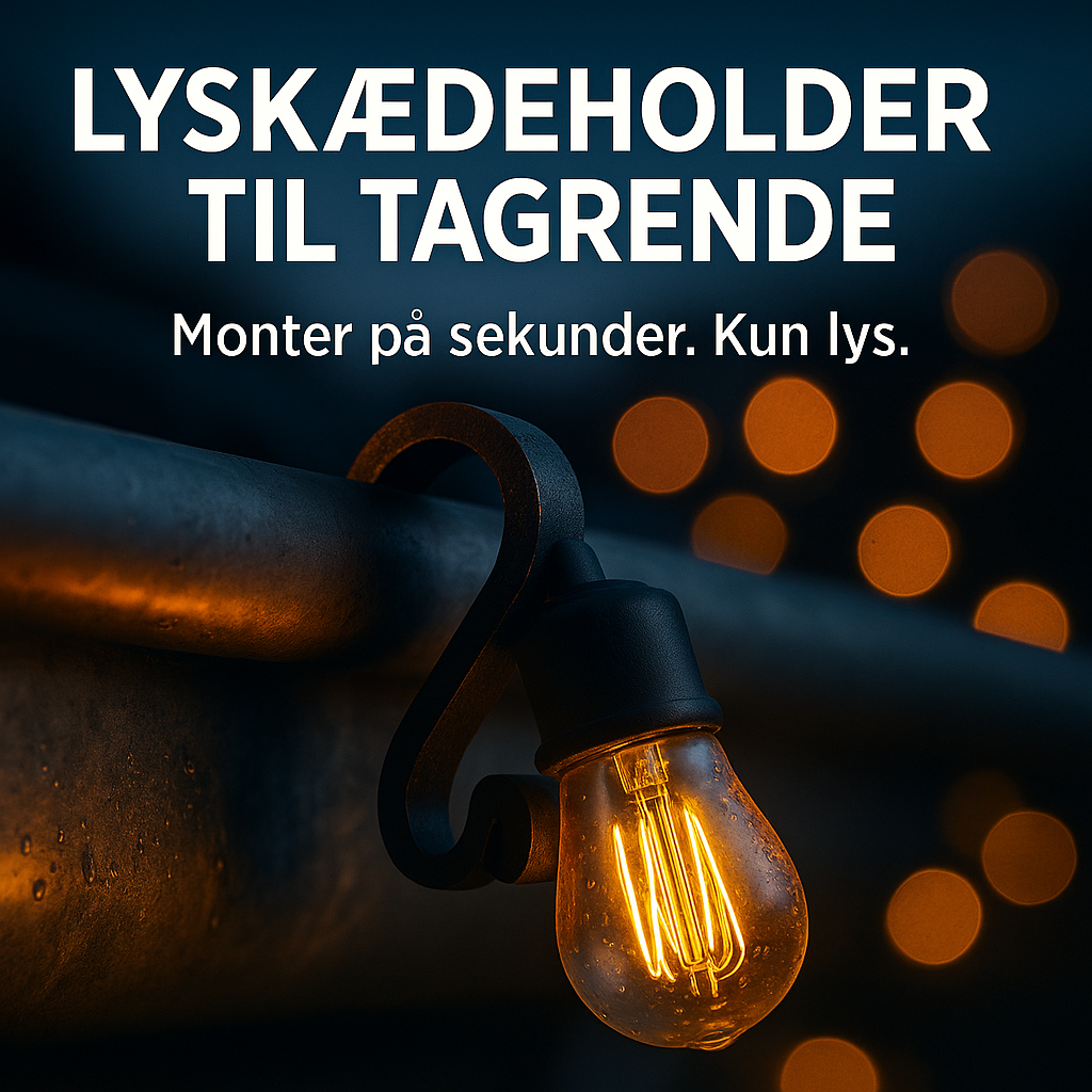 Lyskæde Clips til Tagrende & Festtelt