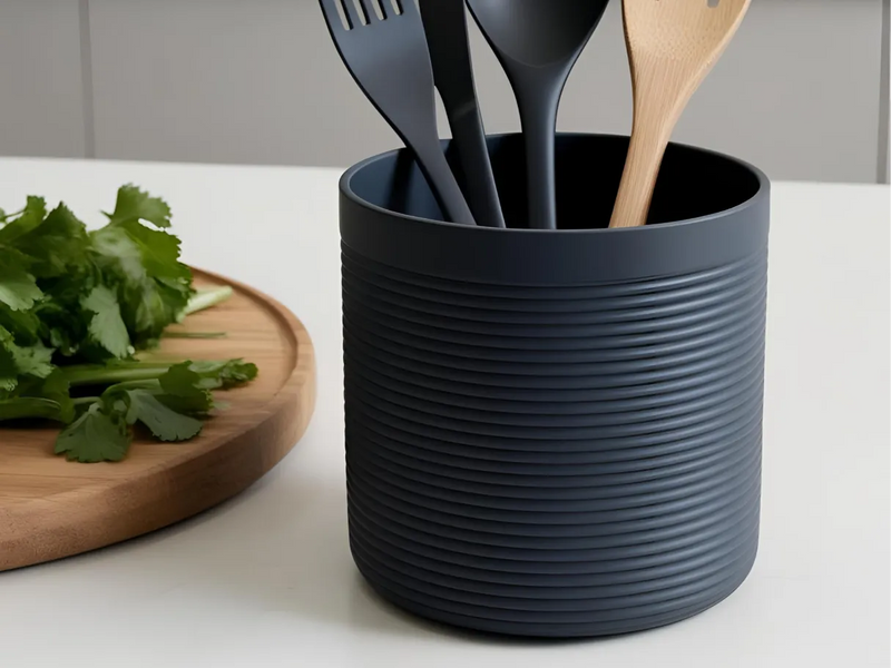 Delta Riflet Køkkenredskabsholder - organiserer køkkenredskaber ved bordkanten og giver nem adgang fra JM Dimensions