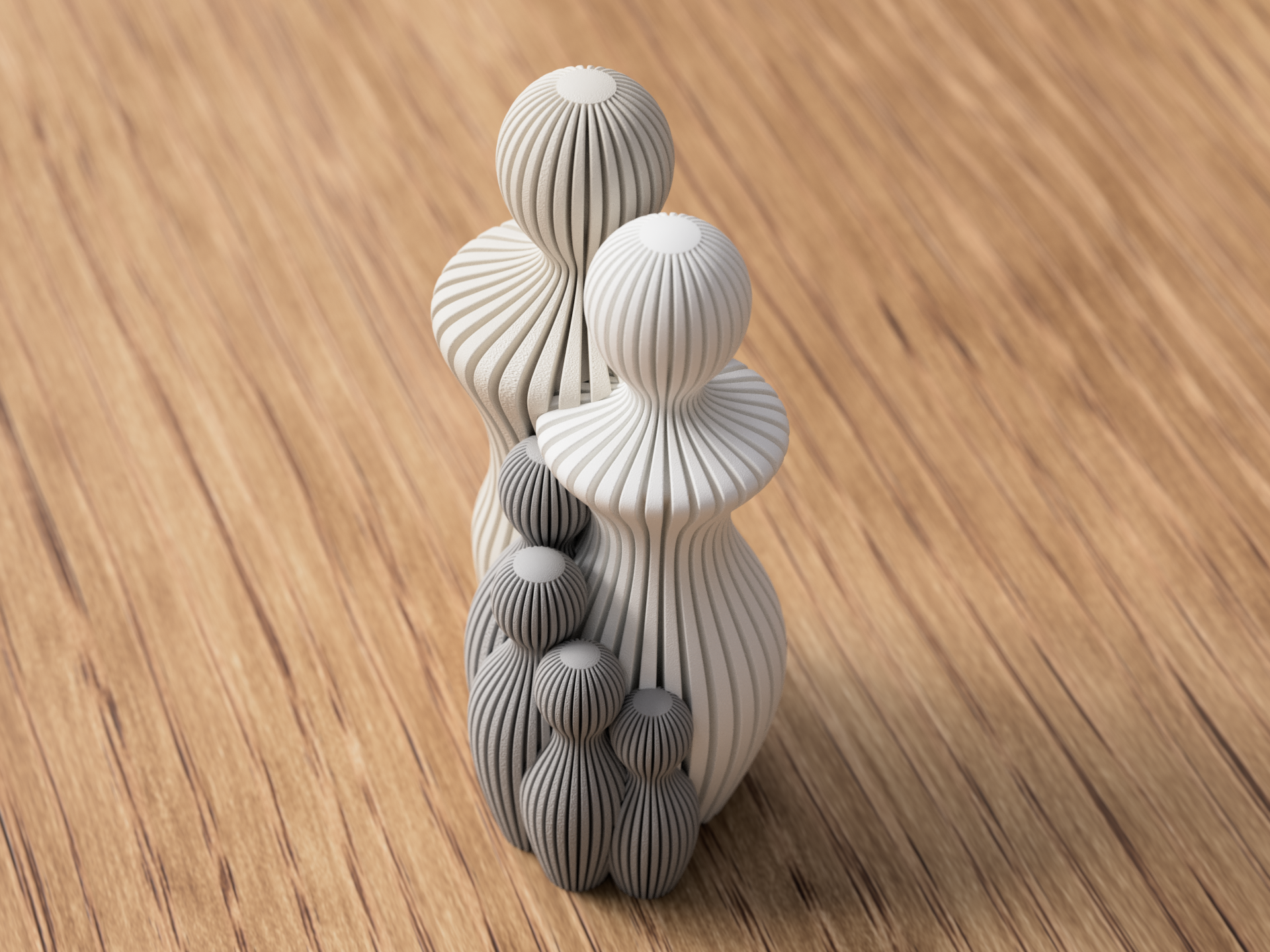 Sabre Familieskulptur med 4 børn - moderne hjemmedekoration og personlig gave fra JM Dimensions