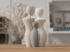 Sabre Familieskulptur med 1 barn - moderne dekoration til hjemmet fra JM Dimensions