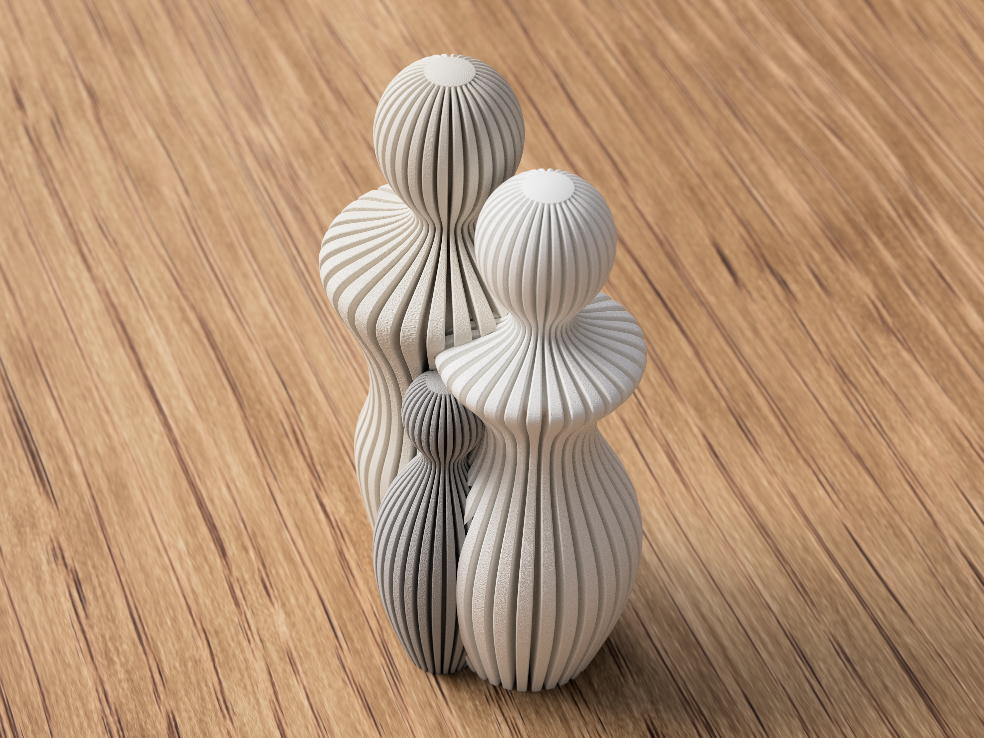 Sabre Familieskulptur med 1 barn - elegant familiedekoration til hjemmet fra JM Dimensions