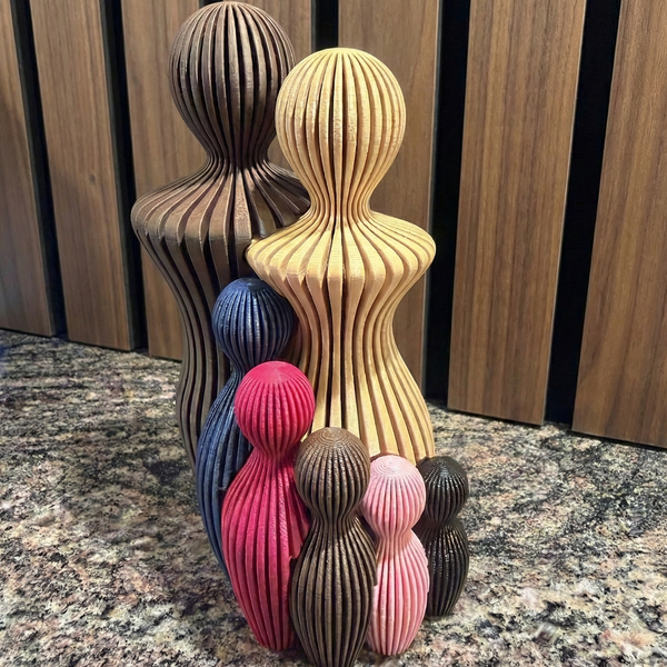 Sabre Familieskulptur med 5 børn