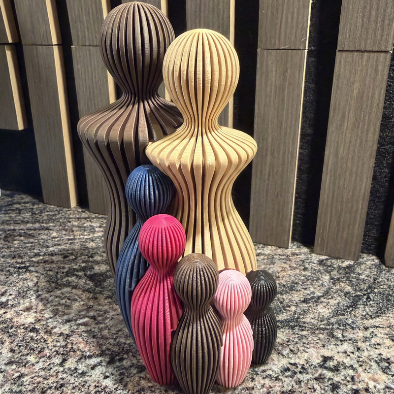 Sabre Familieskulptur med 5 børn