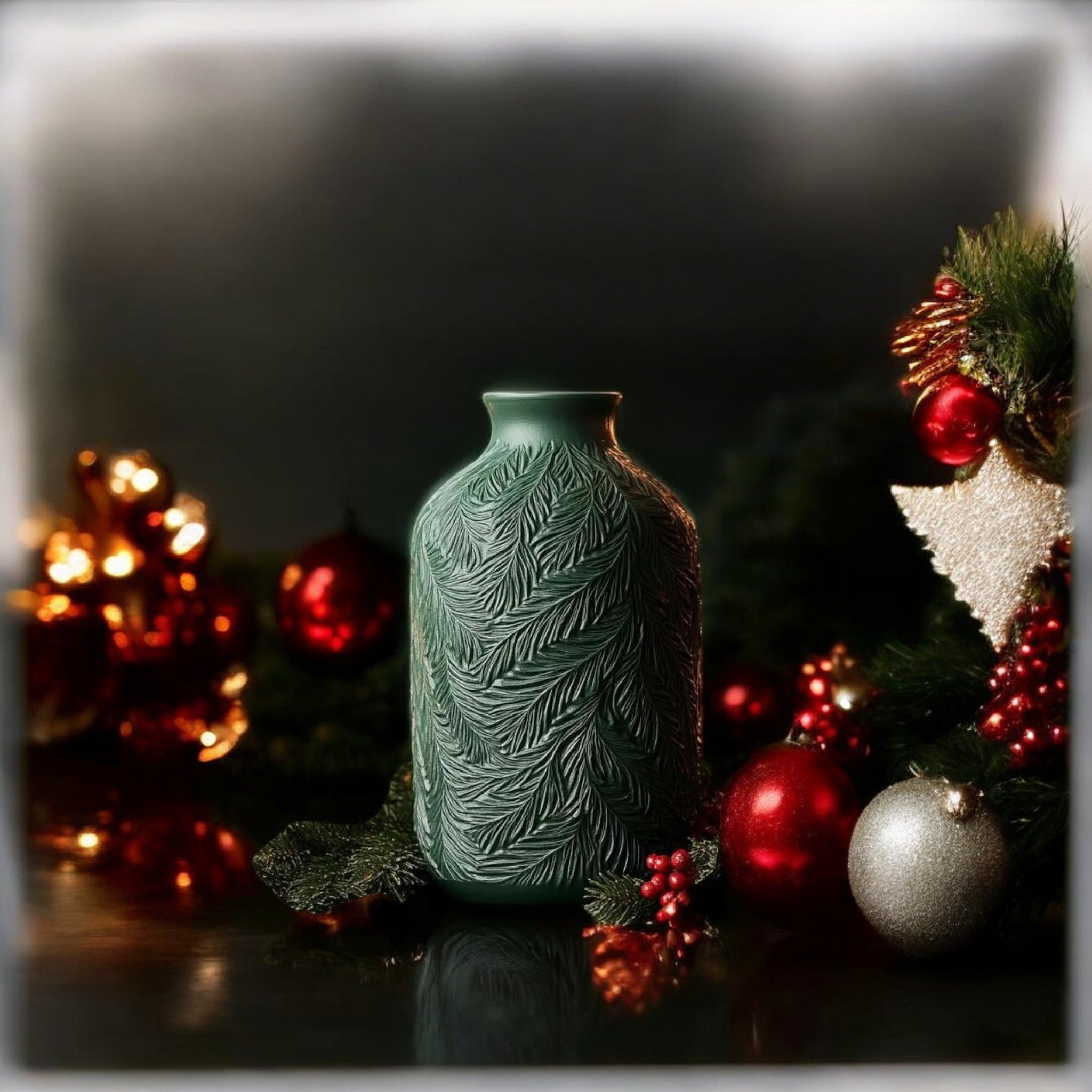 Grankogle vase - elegant juledekoration og festlig vintervase til hjemmet fra JM Dimensions