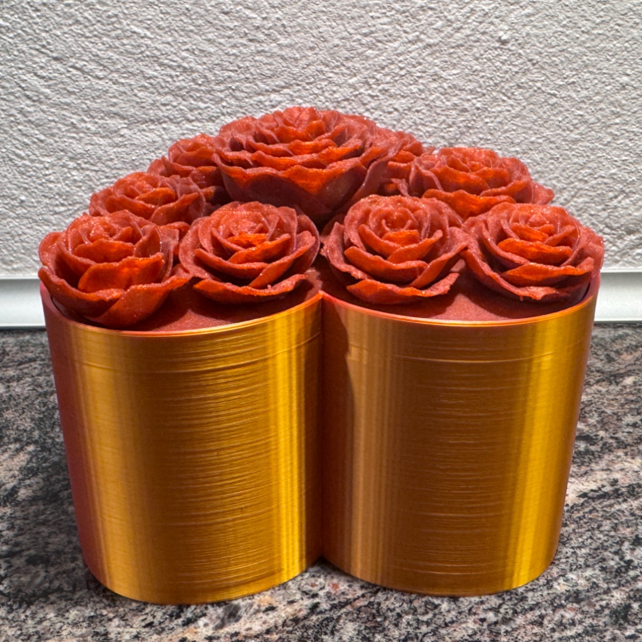 "Hjerteformet Boks med Evige Roser - JMDimensions - Print Design"
