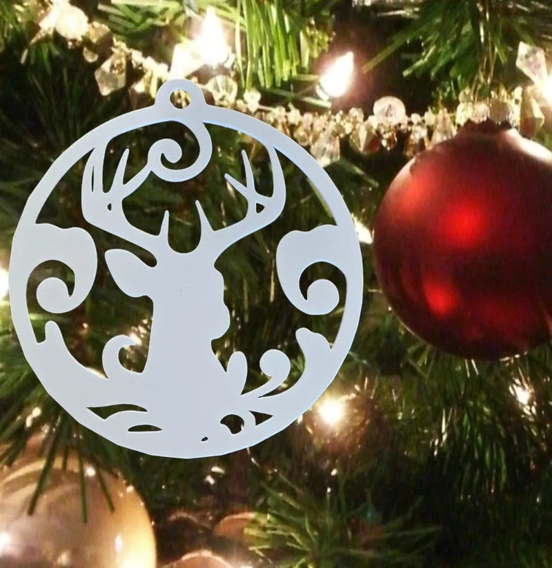 Juletræspynt – Rensdyr Ornamenter i 3 Design – festlig ophængsdekoration til juletræet fra JM Dimensions