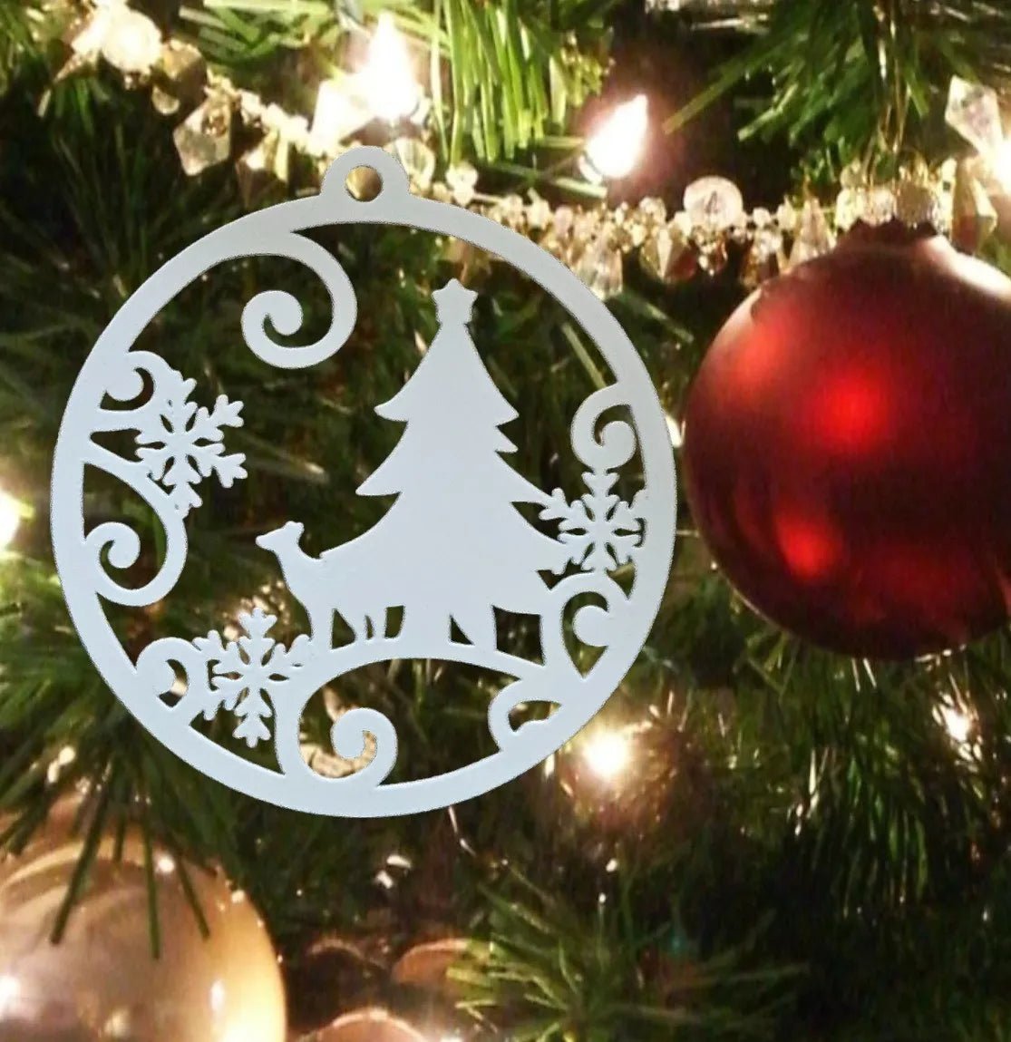 Juletræspynt – Rensdyr ornament i 3 unikke design - dekorativ juledekoration fra JM Dimensions