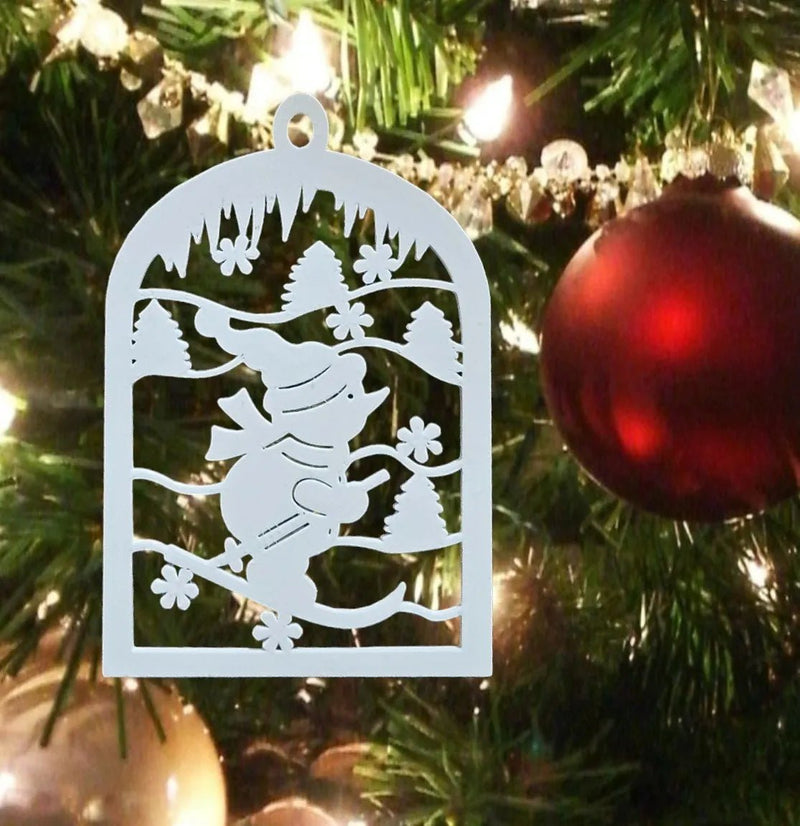Juletræspynt Snemand ornament – dekorativ ophængsdekoration til juletræ fra JM Dimensions