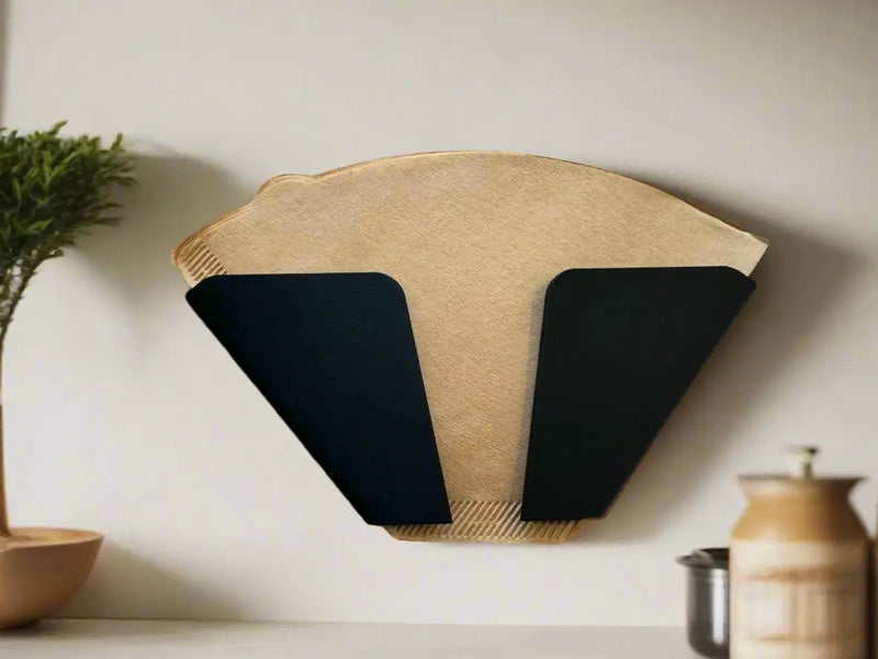 Kaffefilterholder til Væg - H model - praktisk væghængt organisering af kaffefiltre fra JM Dimensions