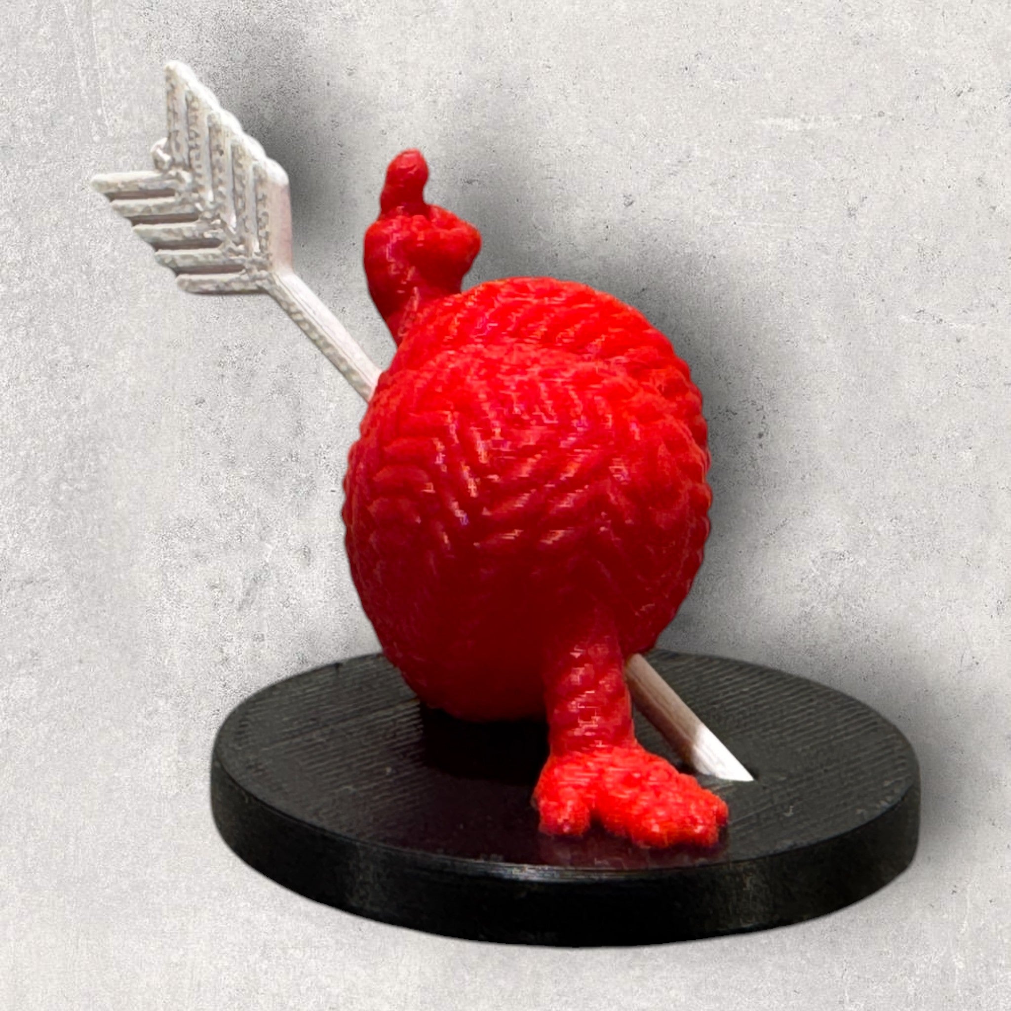 NUKD Pil i Hjertet - 3D-printet hjertefigur til Valentinsdag-dekor og romantisk gave til hjemmet fra JM Dimensions