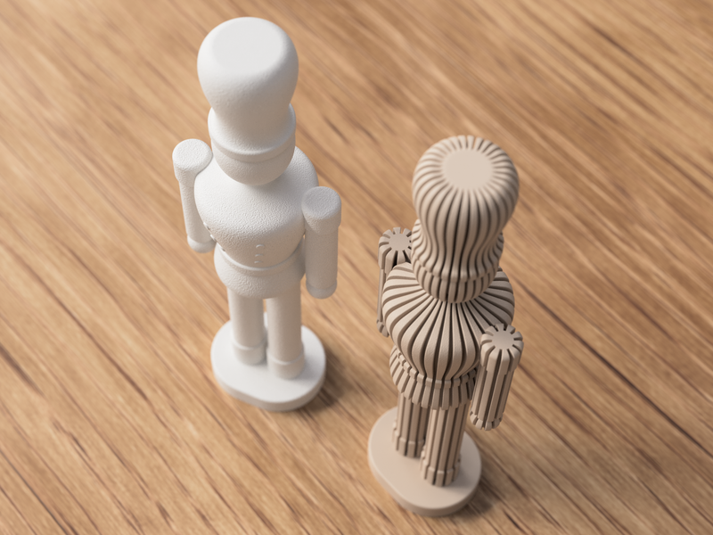 Sabre Nøddeknækker - dekorationsfigur til moderne jule- og bordpynt fra JM Dimensions