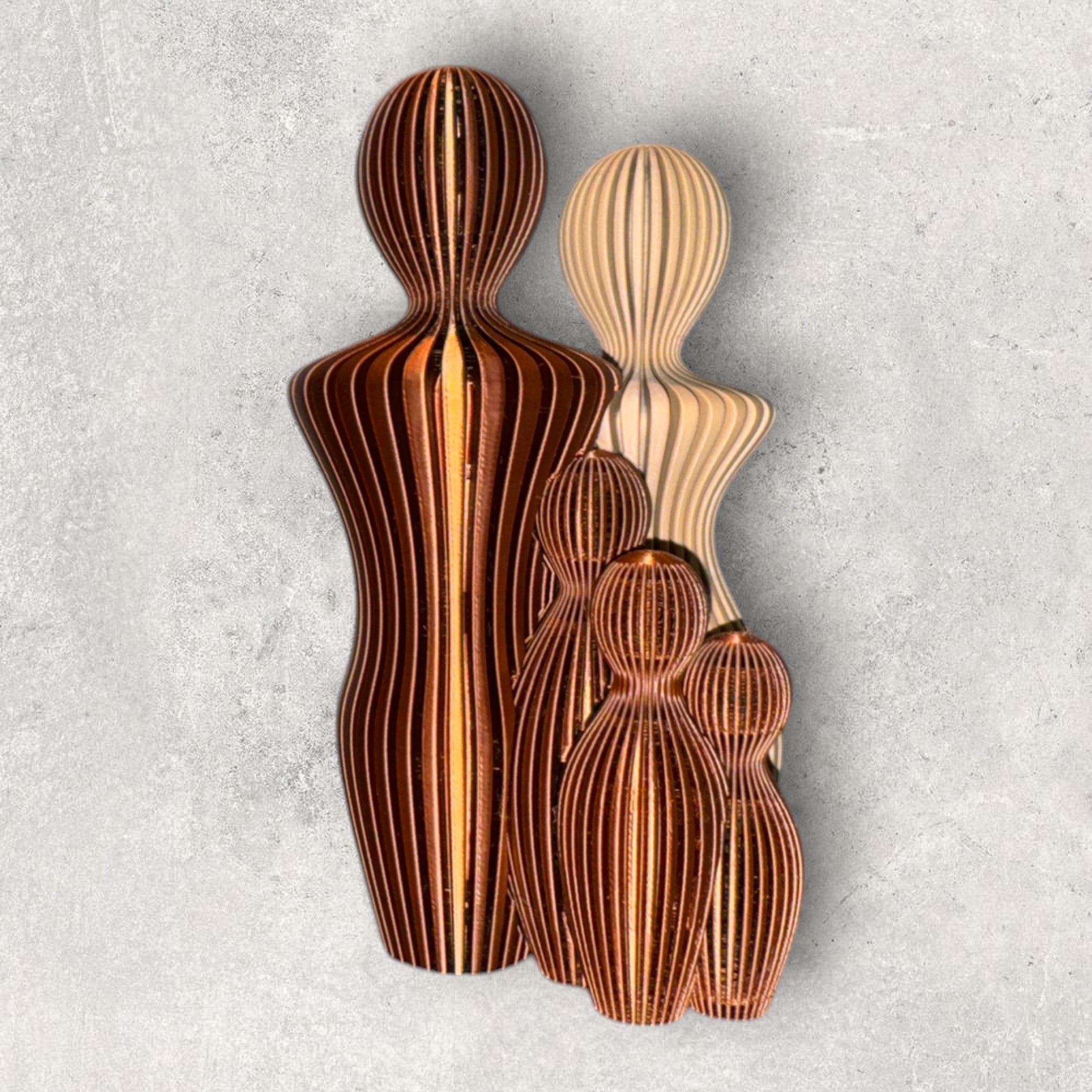 Sabre familiestatue - moderne familie skulptur til boligindretning og gaveidé fra JM Dimensions