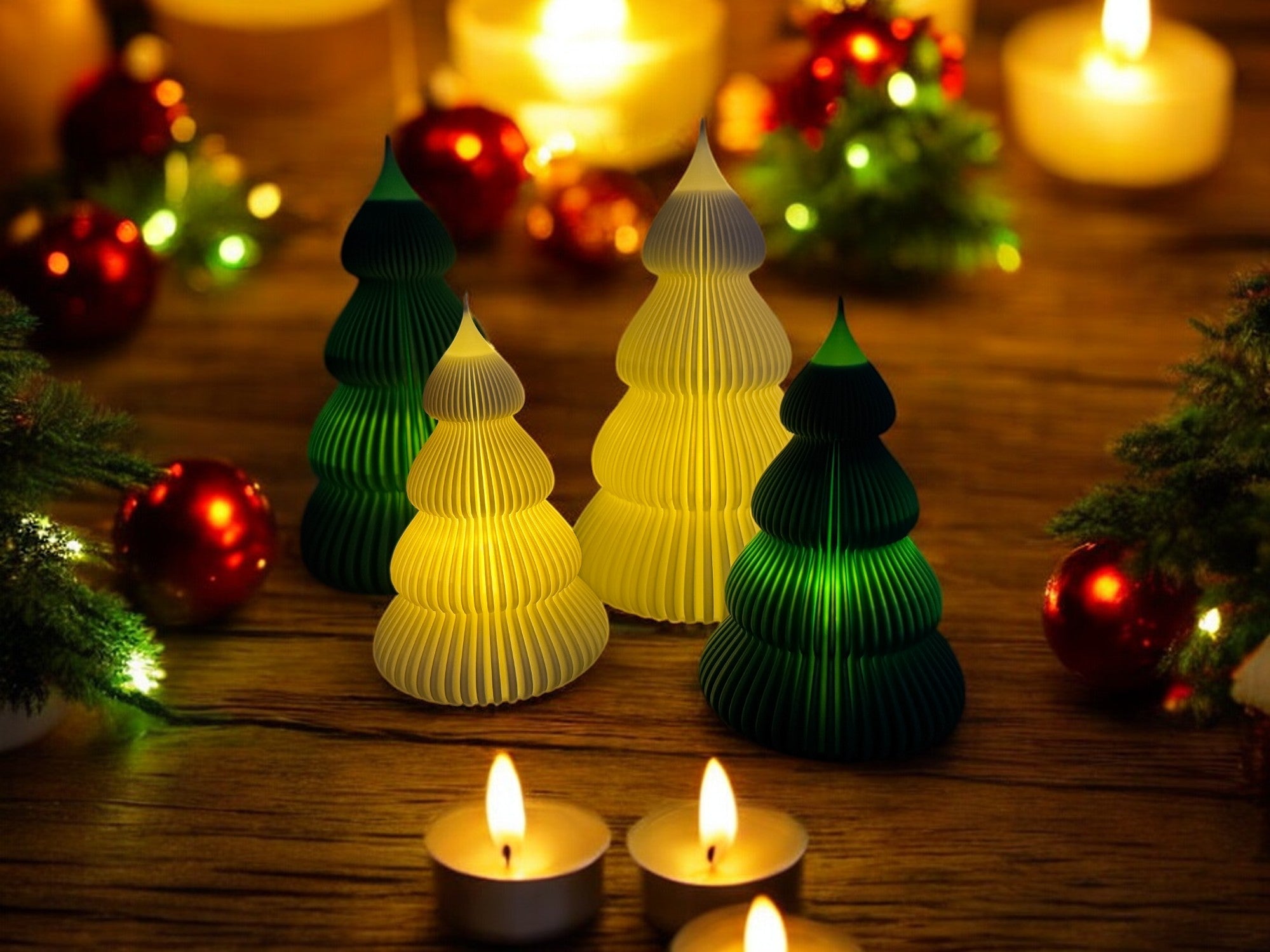 Sabre Små Dekorative Juletræer - moderne juledekoration med LED belysning til hyggelig stemning fra JM Dimensions
