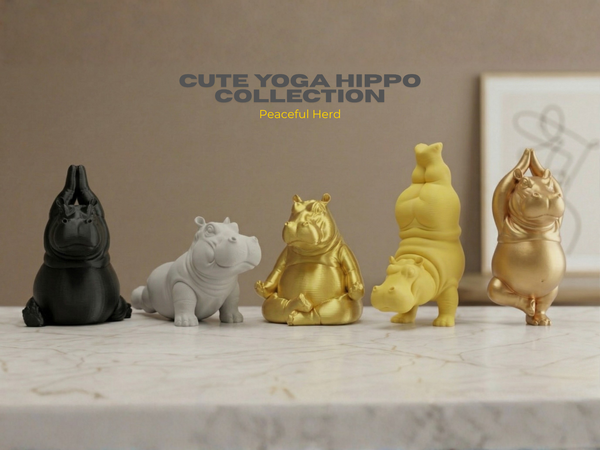 Yogaflodhestene fra 3D Paint Lab