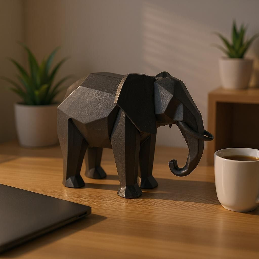 Delta Low-Poly Elefant - Billede 2