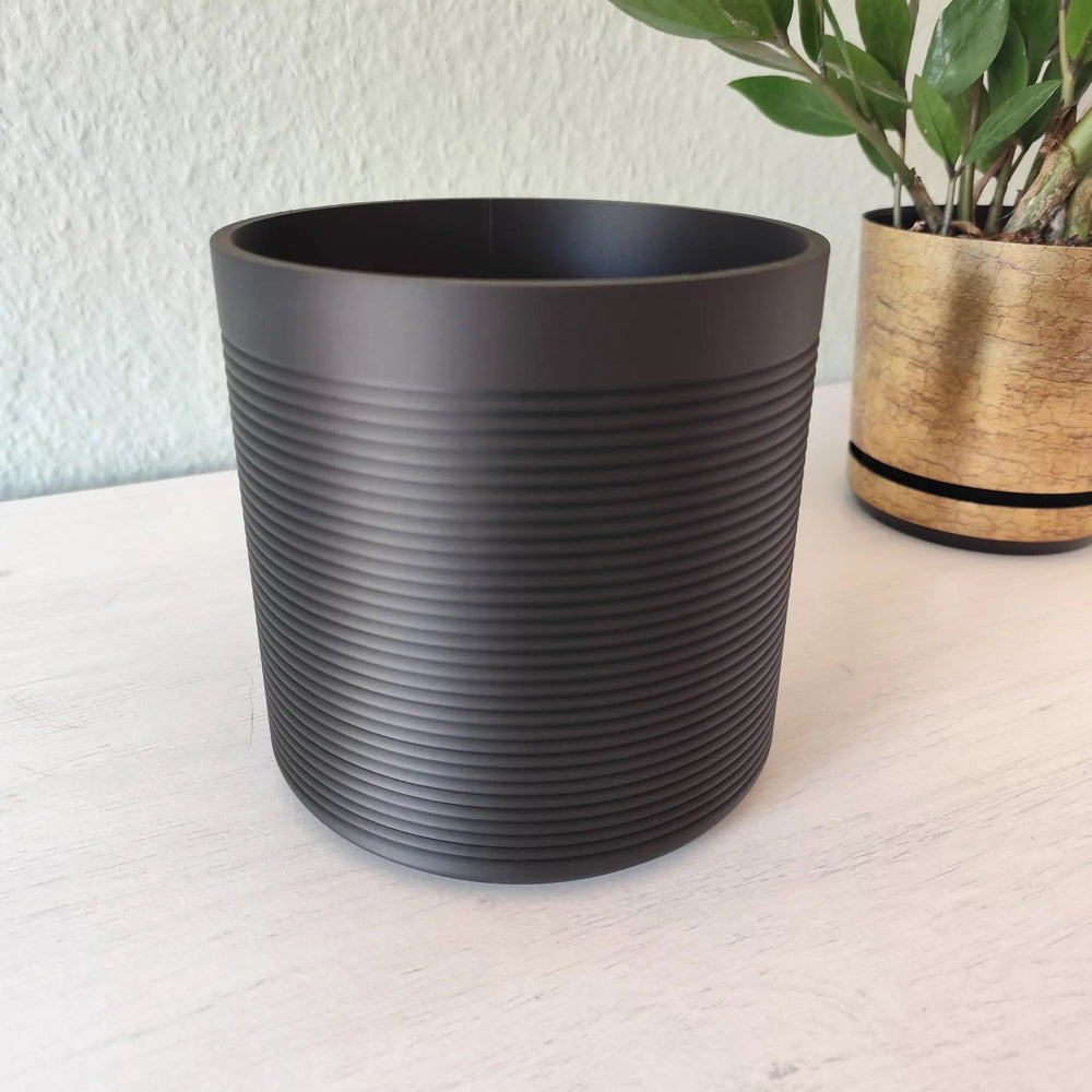 Delta Riflet Køkkenredskabsholder - bordpladeorganisation til køkkenredskaber, ribbet, 3D-printet fra JM Dimensions