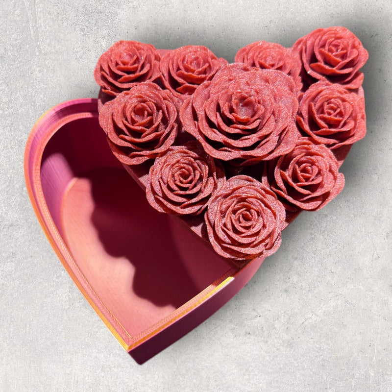 Hjerteformet Boks med Evige Roser - Billede 4
