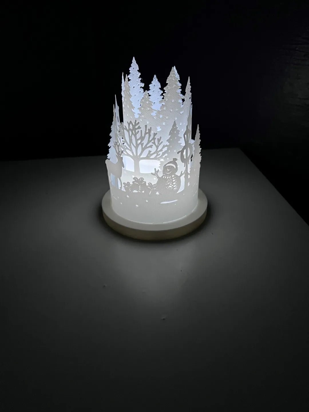 Rund Julelanterne til LED Lys og Julemotiver - JMDimensions - Lindnjoe