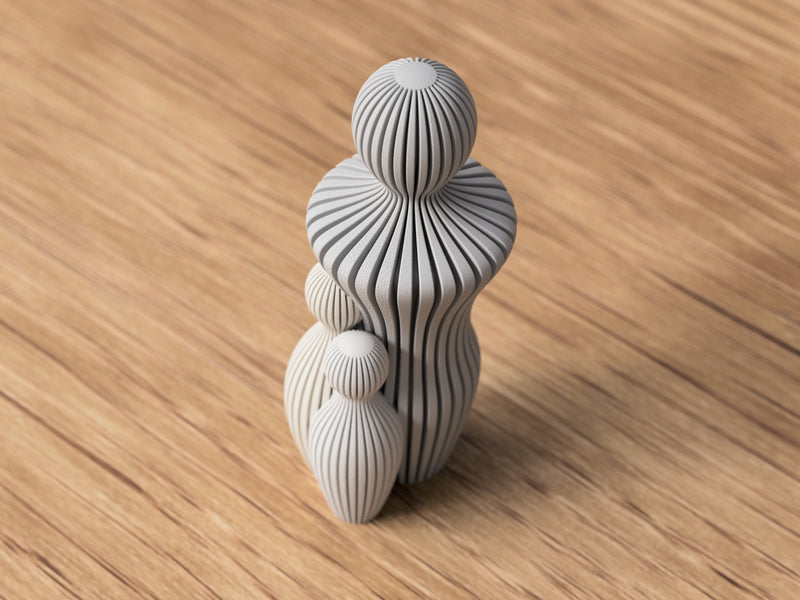 Sabre Fars dag Skulptur med 2 børn - Billede 2