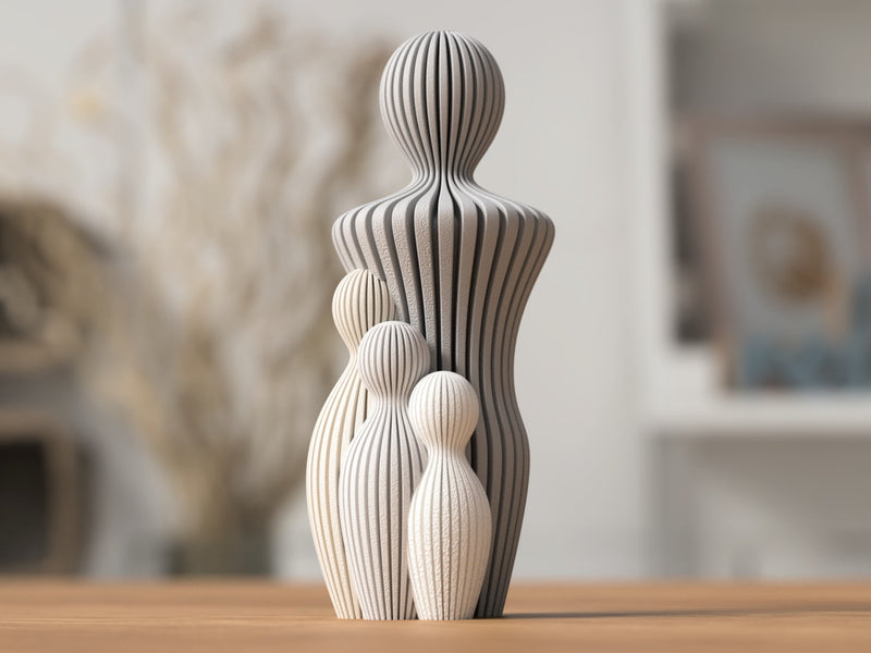 Sabre Fars dag Skulptur med 3 børn - Billede 1