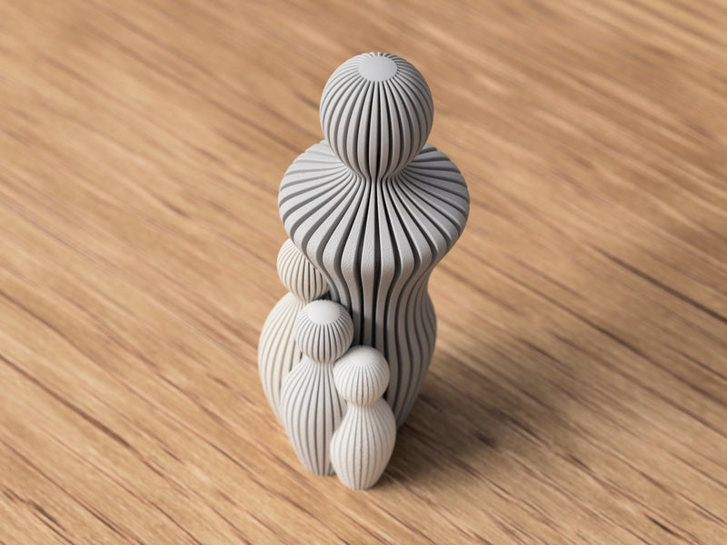 Sabre Fars dag Skulptur med 3 børn - Billede 2