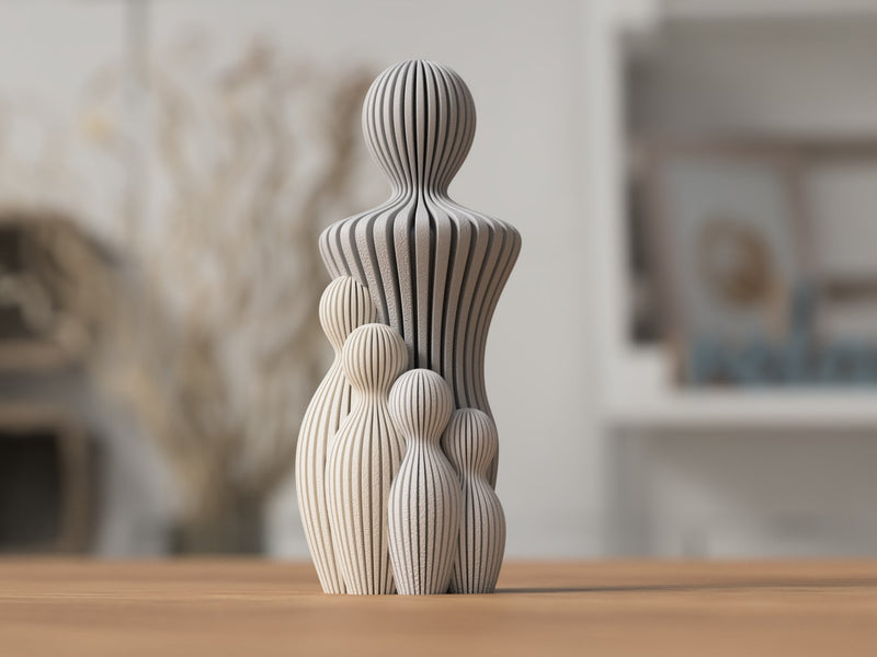 Sabre Fars dag Skulptur med 4 børn - Billede 1