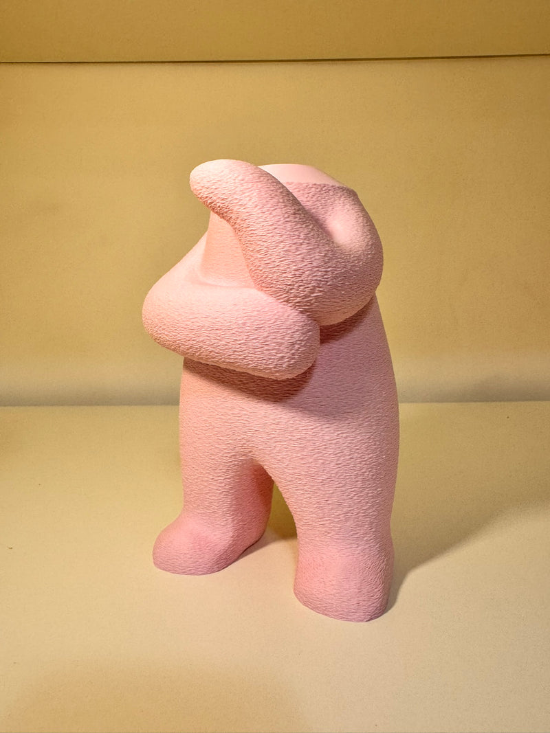 Wise-figuren uden skærm set fra siden, 3D-printet i Holstebro af JM Dimensions
